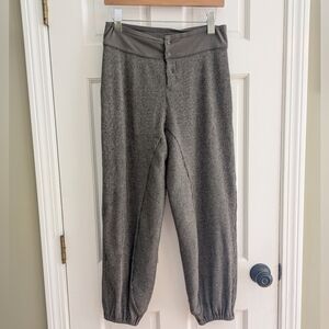 Free People Charcoal Ribbed Jogger Wide Leg Long John Lounge Pants Size XS